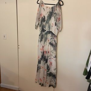 Floral gauzy maxi dress